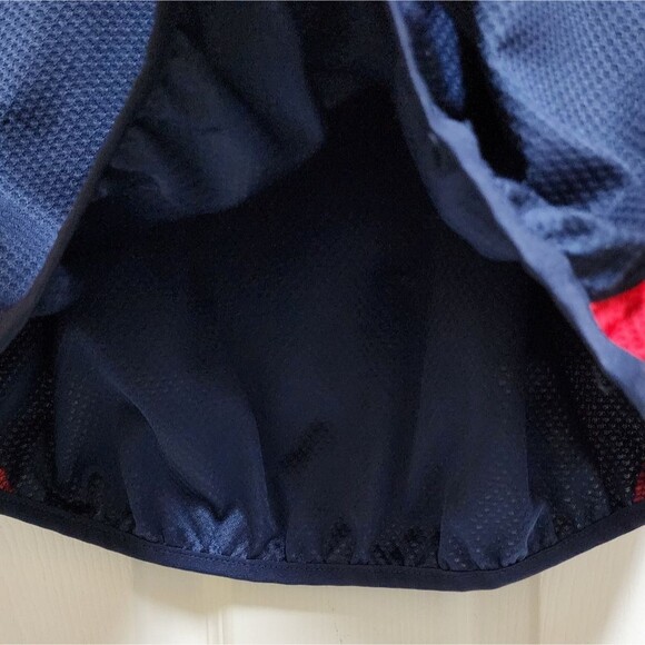 Mizuno Windbreaker Mens M Blue Red Cardinal W Logo Embroidered Long Slv Pullover - Picture 10 of 14